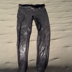 SPANX Shiny Black Leggings